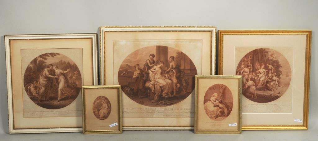 Group Five English Sepia Engravings (1 of 6)