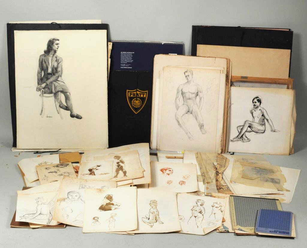 From Estate Herbert E. Abrams 3  Art Portfolios (1 of 7)