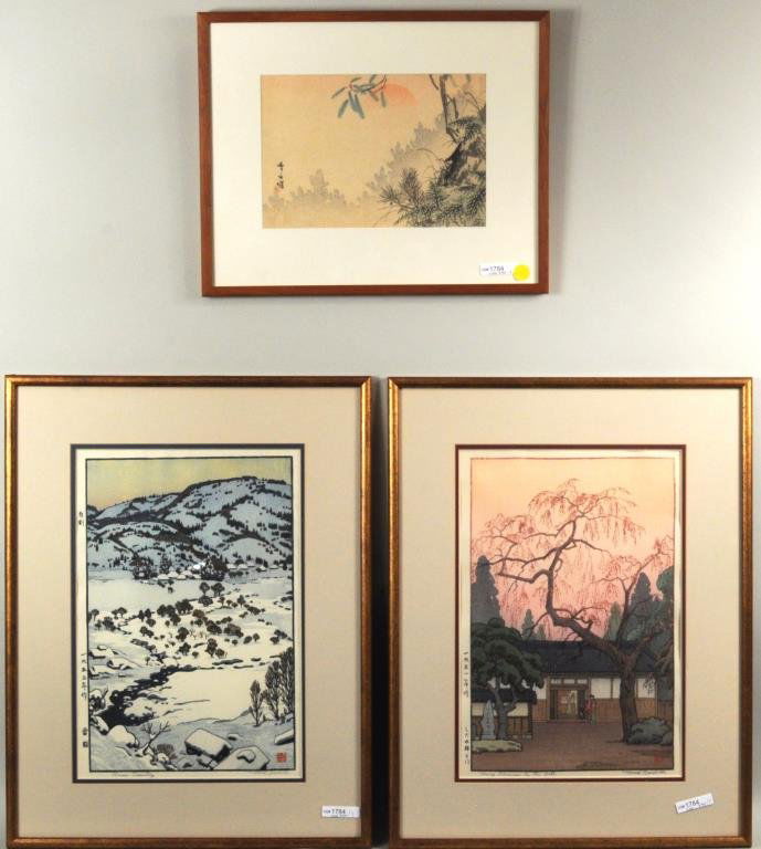 Toshi Yoshida Two Woodblock Prints (1 of 10)