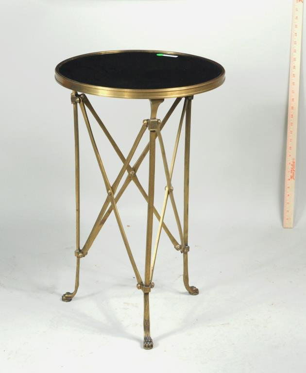 Empire Style Brass/Marble Gueridon (1 of 3)