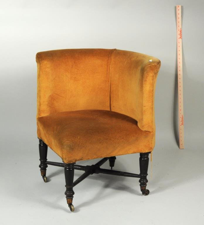Late Regency Mahogany Upholstered Corner Chair (1 of 4)