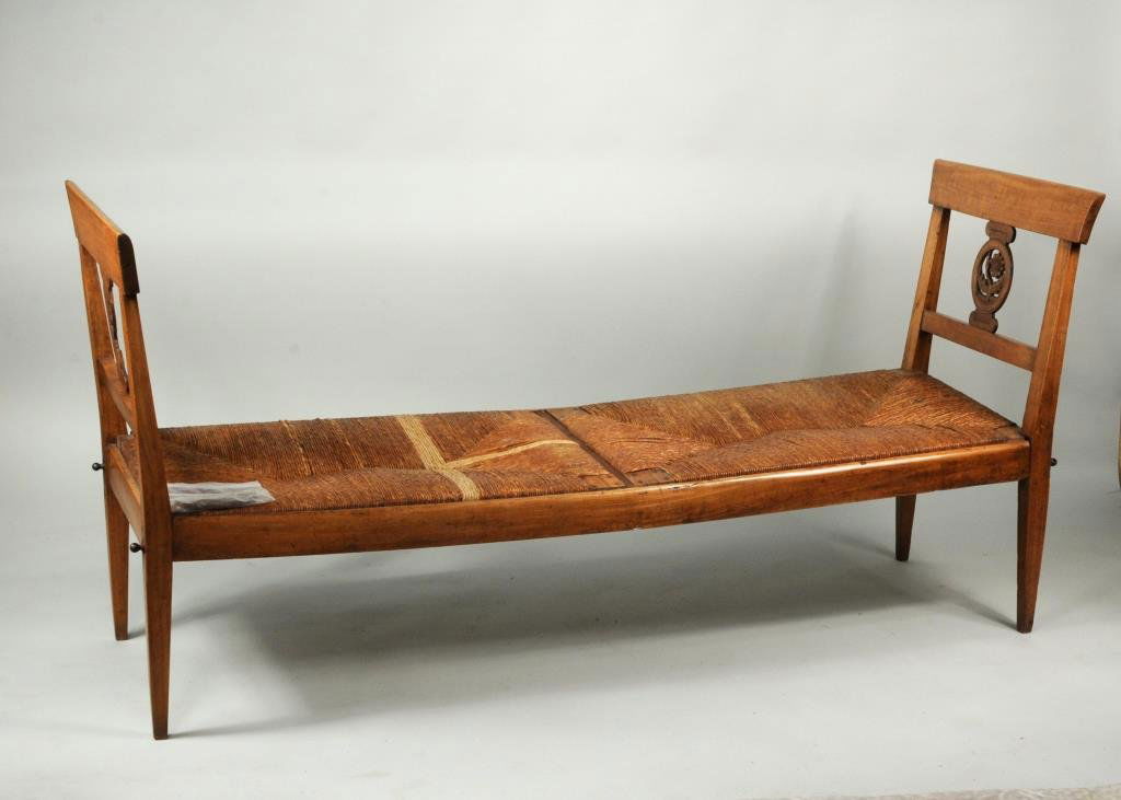 French Provincial Carved Walnut & Fruitwood Daybed (1 of 4)