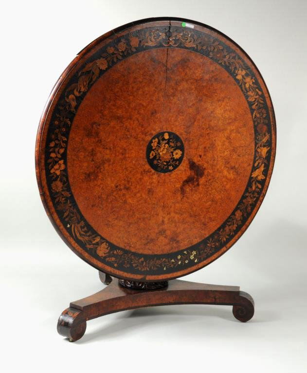 Dutch Regency Marquetry & Inlaid Center Table (1 of 9)