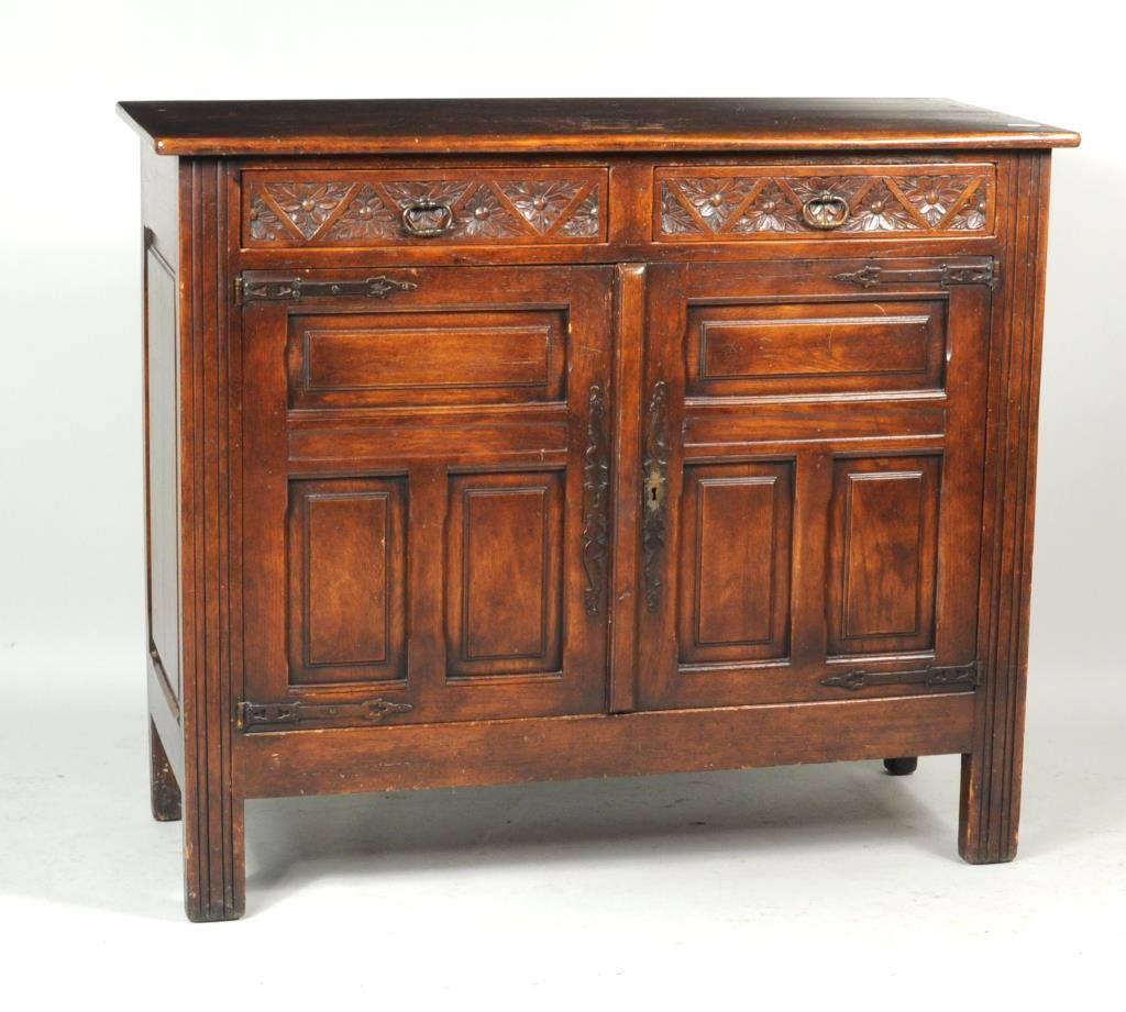 Jacobean Style Oak Cabinet (1 of 8)