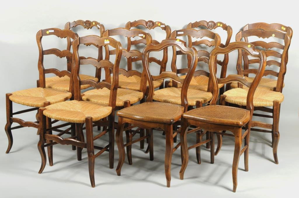 Group Eleven French Provincial Style Side Chairs (1 of 6)