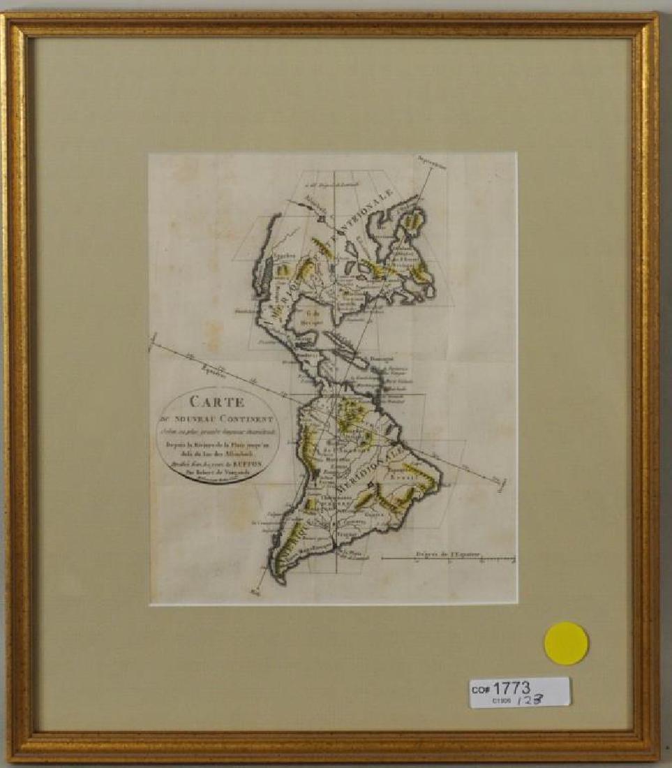 Hand Colored Map "Carte Du Nouveau Continent" (1 of 4)