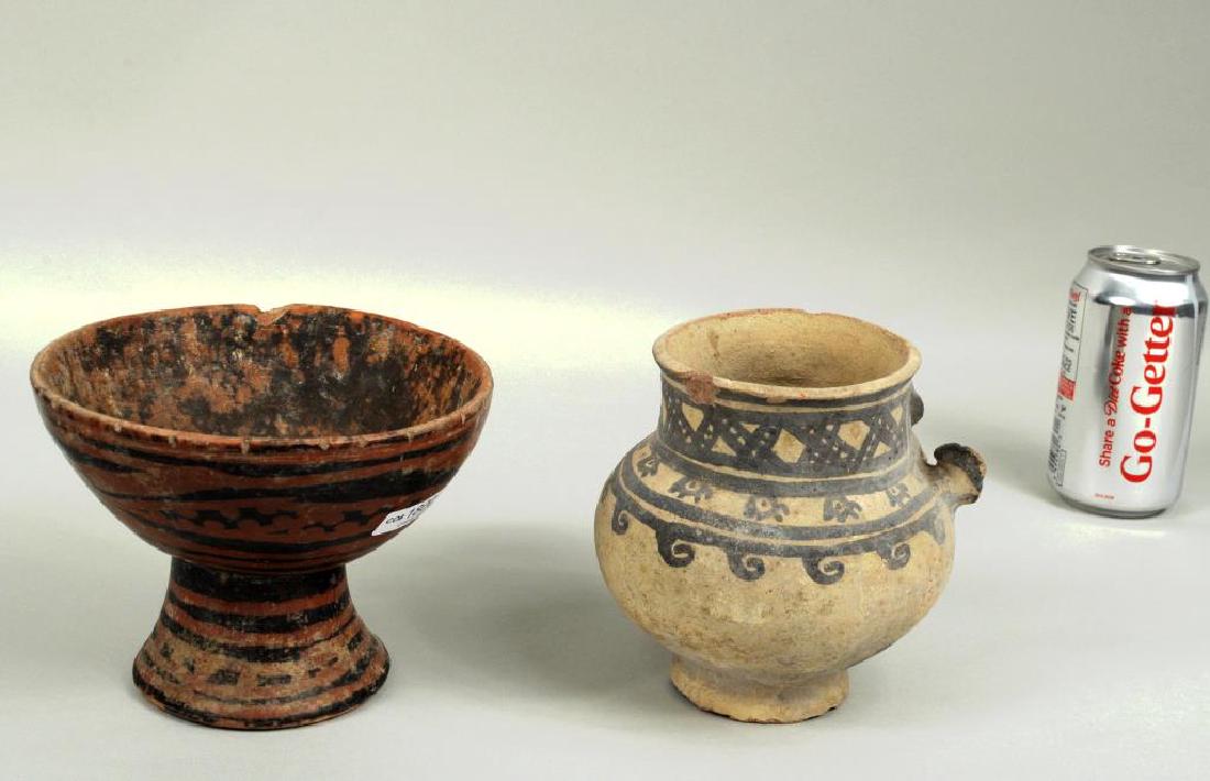 Two Pre-Columbian Style Pottery Footed Bowls (1 of 7)