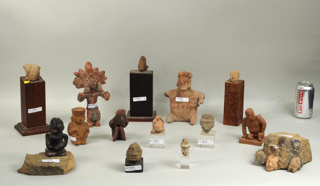 Group Pre-Columbian Style Pottery Figures (1 of 13)