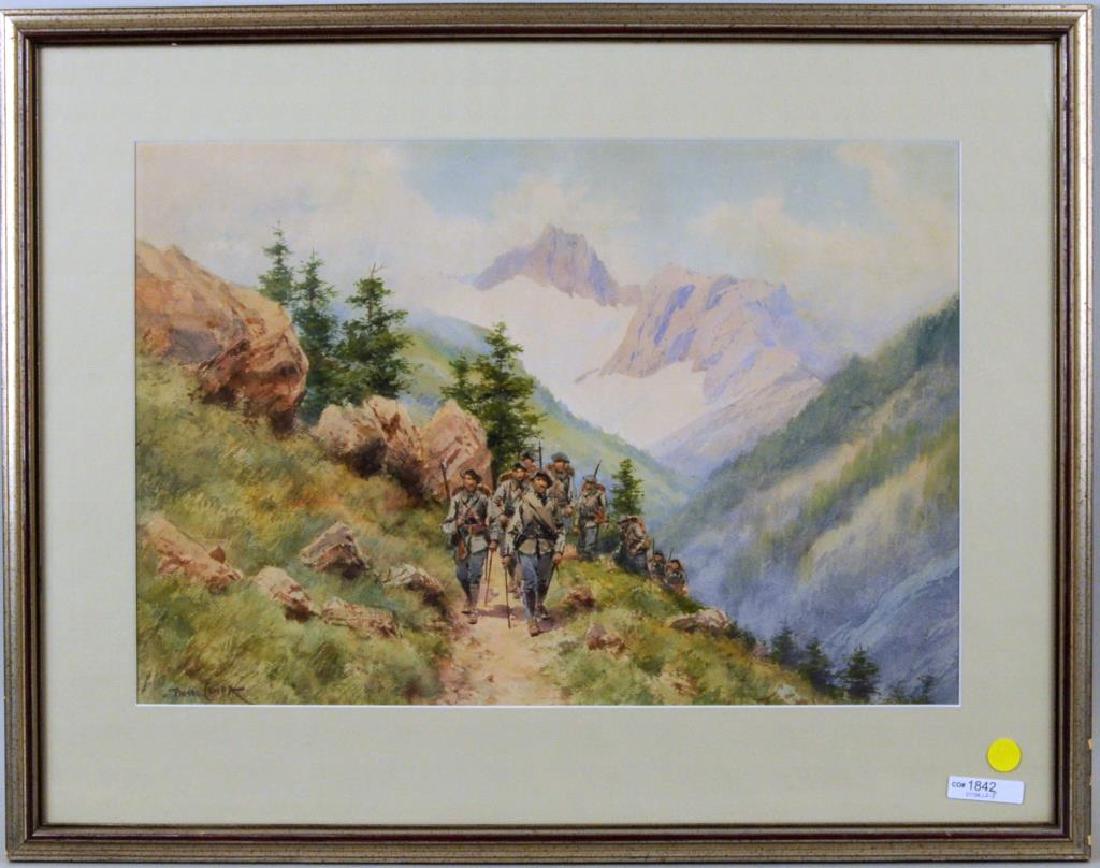 Pierre Comba "Chasseurs Alpines" W/C (1 of 4)