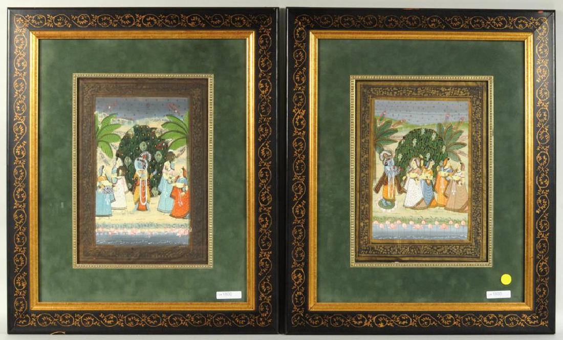 Two Framed Indian Paintings Of Krishna (1 of 6)