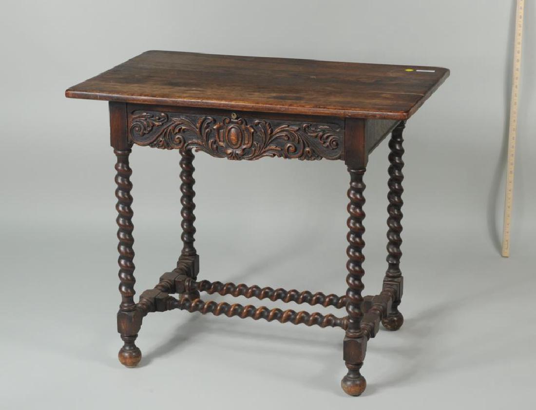 Jacobean Style Oak Barley Twist Tap Table (1 of 9)