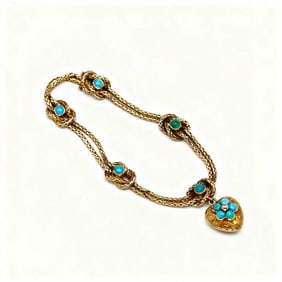 18K GOLD TURQUOISE BRACELET