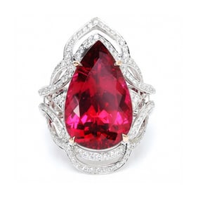 18K GOLD RUBELLITE TOURMALINE RING