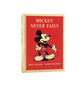 WALT DISNEY  "MICKEY NEVER FAILS"AUTOGRAPHED-1939