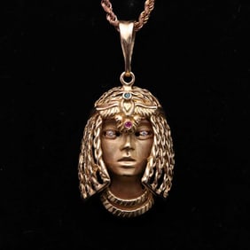 18K GOLD EGYPTIAN REVIVAL PENDANT