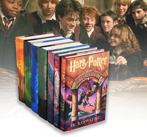 J.K. ROWLING SIGNED ALL SEVEN BOOKS OF "HARRY POTTER"
