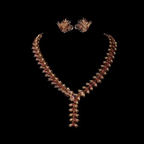 BOUCHERON EARRINGS AND NECKLACE SET