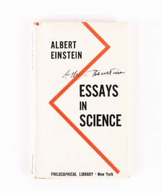 ALBERT EINSTEIN DOUBLE SIGNATURE "ESSAYS IN SCIENCE"-1934