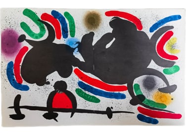 JOAN MIRÓ (1893–1983), MIXED-TECHNIQUE COLOR LITHOGRAPH