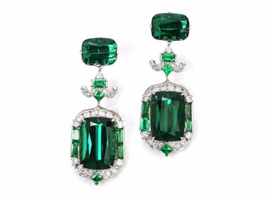 18K GOLD TOURMALINE EARRINGS