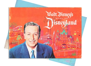 WALT DISNEY SIGNED ON "WALT DISNEY'S GUIDE TO DISNEYLAND"-1963