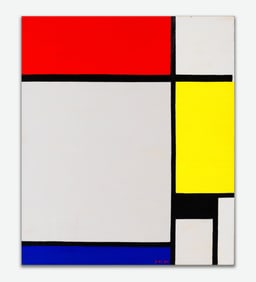 PIET MONDRIAN (1872-1944), "COMPOSITION NO.24 WITH RED,YELLOW,BLUE AND BLACK", ATTRIBUTED TO OIL ON