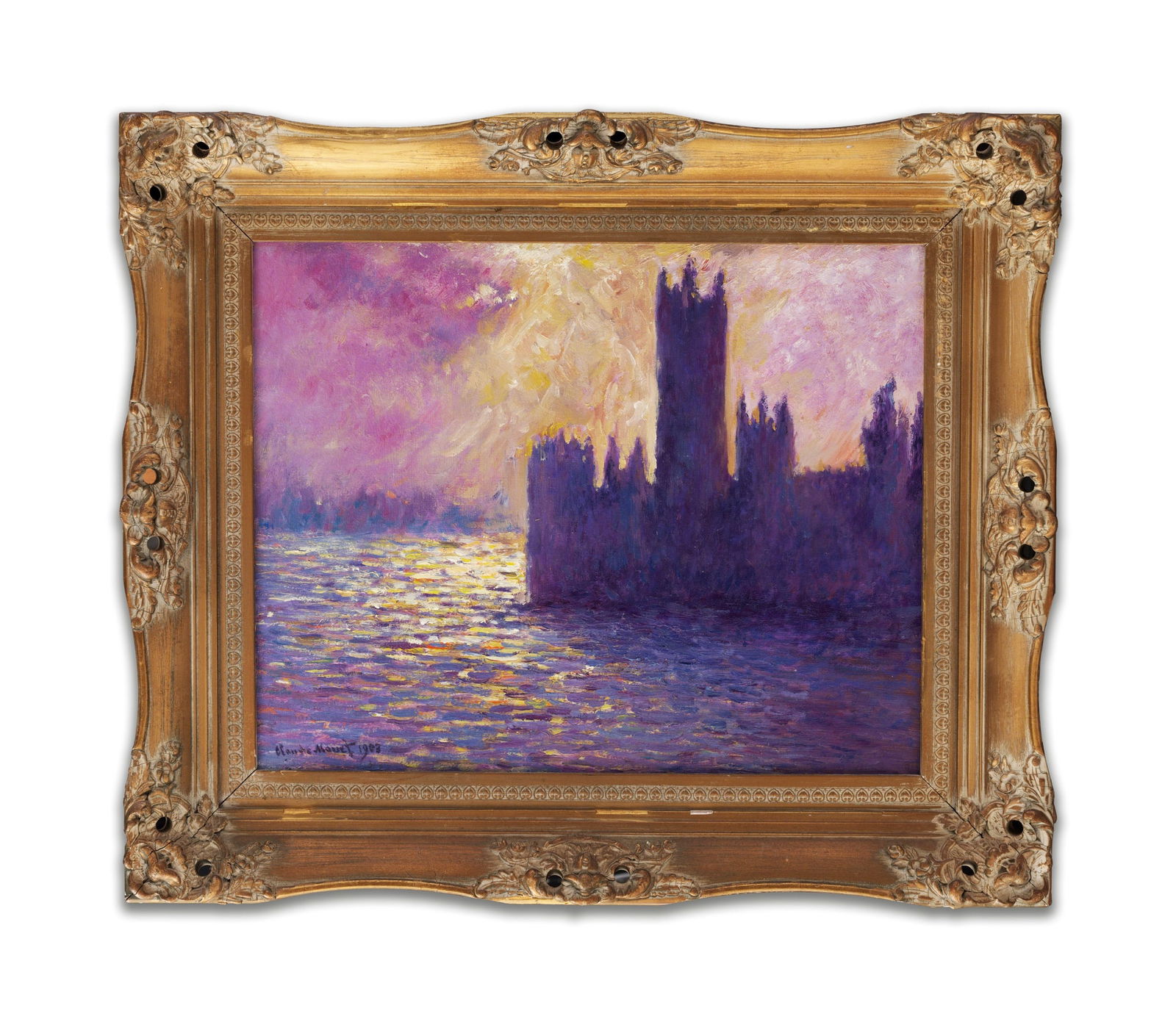 CLAUDE MONET (1840-1926), "SOLEIL COUCHANT", ATTRIBUTED TO OIL ON CANVAS (1 of 5)