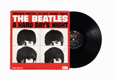 THE BEATLES SIGNED VINYL RECORD OF "A HARD DAY'S NIGHT"