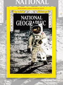 NEIL ALDEN ARMSTRONG SIGNED NATIONAL GEOGRAPHIC MAGAZINE, DECEMBER 1969