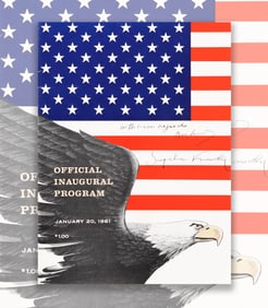 JOHN & JACKIE KENNEDY SIGNED '61 INAUGURAL PROGRAM