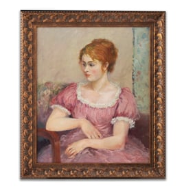PIERRE AUGUSTE RENOIR (1841-1919),"MME AIVNA", ATTRIBUTED TO ,OIL ON CANVAS