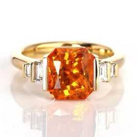 18K GOLD SPESSARTITE GARNET RING