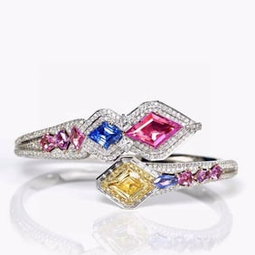 18K SAPPHIRE AND DIAMOND BRACELET