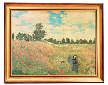 CLAUDE MONET(1840-1926),"POPPY FIELD", OIL ON CANVAS