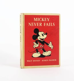 WALT DISNEY SIGNED "MICKEY NEVER FAILS"