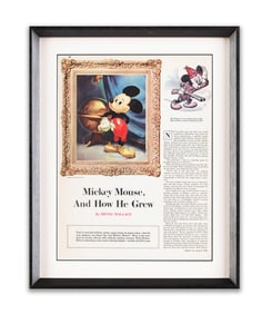 WALT DISNEY SIGNED "THE GROWTH STORY OF MICKEY MOUSE" MAGAZINE