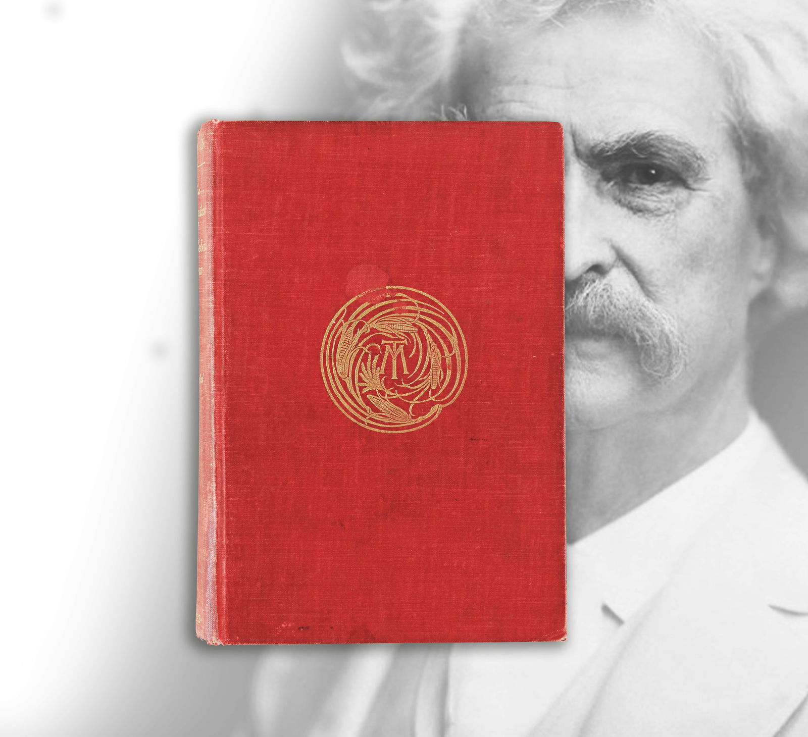 S.L. CLEMENS/MARK TWAIN SIGNED "THE ADVENTURES OF HUCKLEBERRY FINN" BOOK (1 of 4)