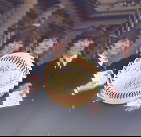 THE BEATLES SIGNED REACH BASEBALL