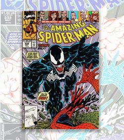 STAN LEE PERSONALLY SIGNED THE 332ND ISSUE OF "FANTASTIC SPIDER-MAN"
