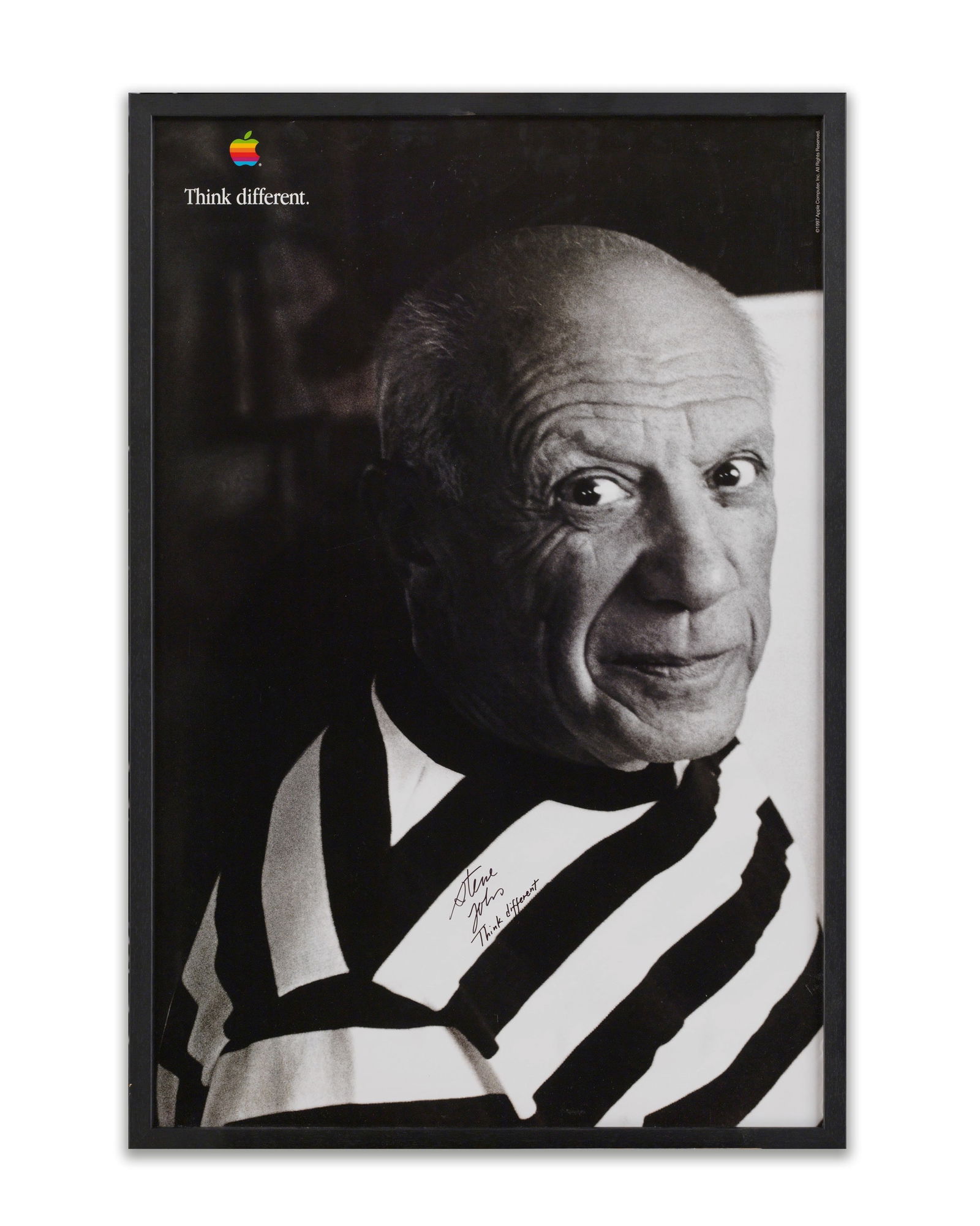 STEVE JOBS SIGNED PICASSO THINK DIFFERENT POSTER (1 of 3)