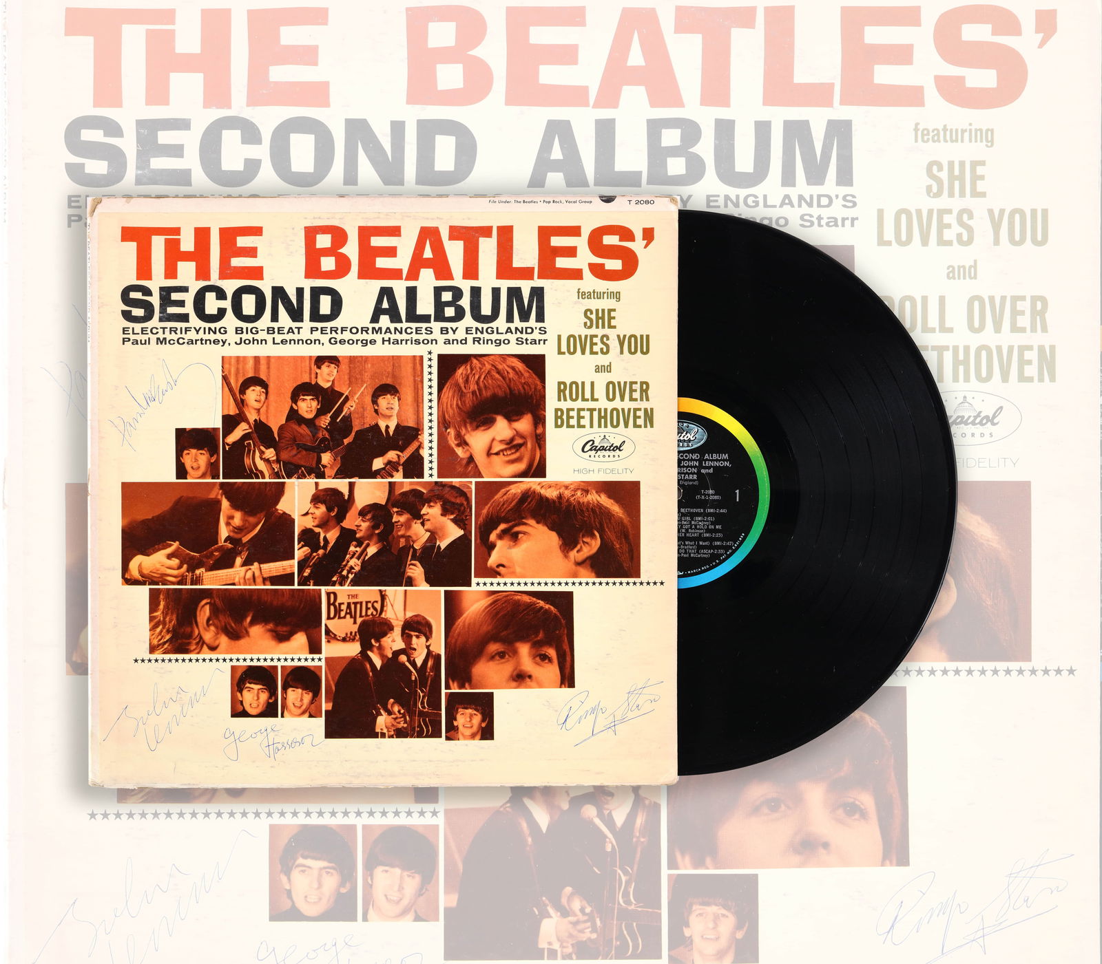 THE BEATLES SIGNED VINYL RECORD OF "THE BEATLES' SECOND ALBUM" (1 of 5)