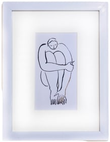 SANYU(1901-1966),"WOMAN (KNEES DRAWN UP)", PRINT ON PAPER