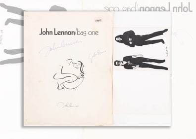 JOHN LENNON ? YOKO ONO SIGNED "JOHN LENNON/BAG ONE"