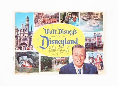 WALT DISNEY SIGNED "WALT DISNEY'S GUIDE TO DISNEYLAND"