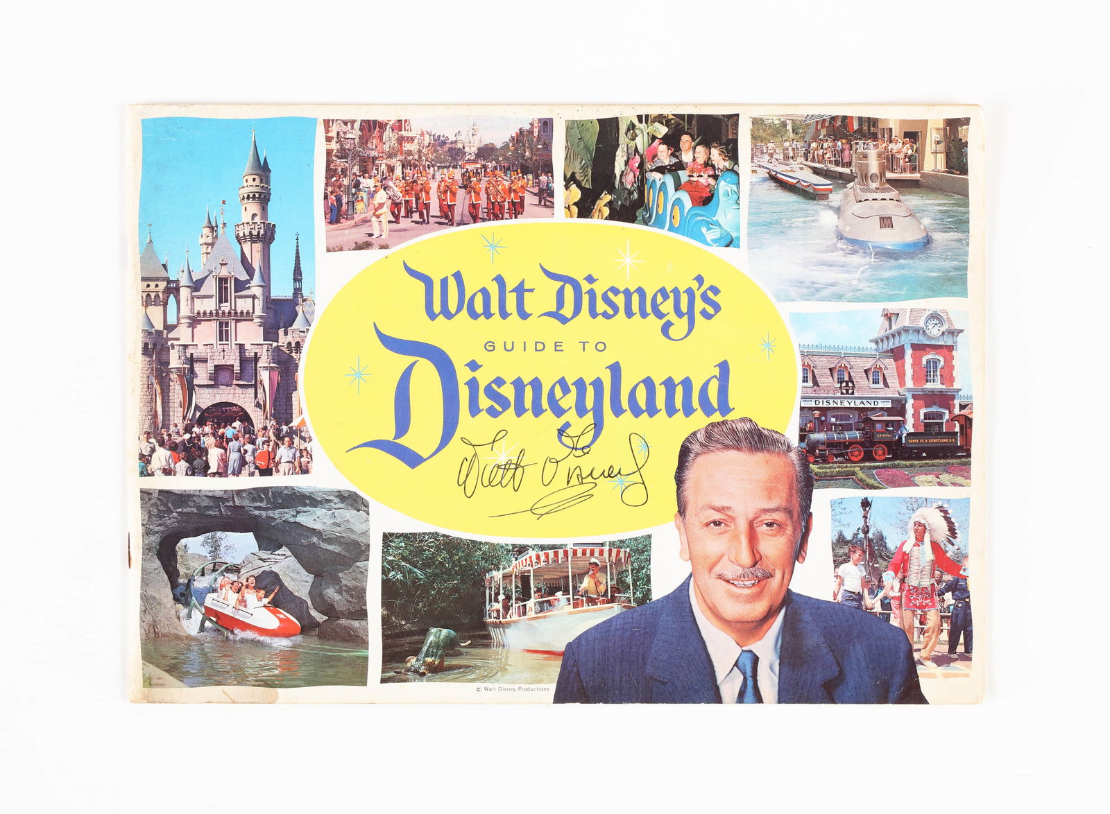 WALT DISNEY SIGNED "WALT DISNEY'S GUIDE TO DISNEYLAND" (1 of 3)