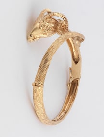 GOLD RAM'S HEAD BRACELET