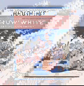 WALT DISNEY SIGNED SHEET MUSIC FOR "SNOW WHITE AND THE SEVEN DWARFS"