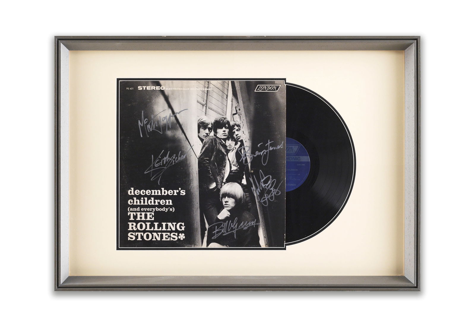 THE ROLLING STONES SIGNED VINYL RECORD OF "DECEMBER'S CHILDREN(AND EVERYBODY'S)" (1 of 4)