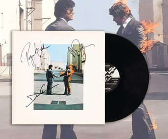 PINK FLOYD SIGNED VINYL RECORD OF "WISH YOU WERE HERE"