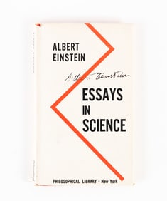 ALBERT EINSTEIN DOUBLE SIGNATURE "ESSAYS IN SCIENCE"-1934